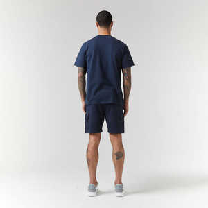 Ensemble de shorts d'été respirants de qualité supérieure, couleur unie, en tissu éponge, nouvelle collection, best-seller, imprimé sérigraphié, style hip-hop - Product Image 2