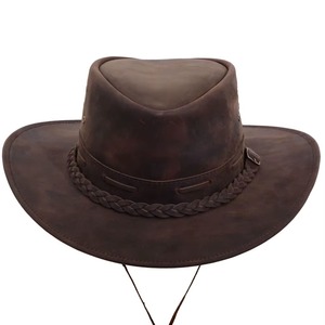 Wholesale rate leather <b>hat</b> for Men's casual Outdoor wear leather <b>hats</b> high quality 100%leather buckets <b>hats</b> for sale - Product Image 4