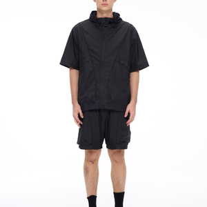 Custom Unisex Men Casual Lightweight Sun Protection Clothing Sportwear Shorts Set <b>Tracksuit</b> Windproof Nylon Windbreaker Jacket - Product Image 5