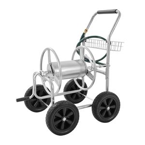 Carrello Avvolgitubo da Giardino a 4 Ruote, Capacità Tubo 250 ft (76 m) o 15 m, Rivestimento in Polvere Resistente - Product Image 2