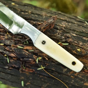 UA Supplies Mirror Polish Handmade Full Tang Carbon Steel Industrial Grade Outdoor Camping Hunting <b>Knife</b> Camel <b>Bone</b> <b>Handle</b> OEM - Product Image 4
