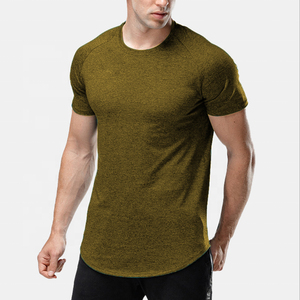 Camiseta de Gimnasio Personalizada al por Mayor de Alta Calidad, 95% Algodón, 5% Elastano, Camiseta Deportiva Lisa, Ropa de Verano para Hombre - Product Image 3