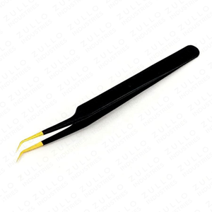 Custom Eyelash Extension Tweezers Black Handle Gold Tip Stainless Steel Volume <b>Lash</b> Precision Tool <b>Kit</b> With Wholesale Price - Product Image 5