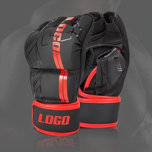 ถุงมือ MMA แบบครึ่งนิ้ว ถุงมือสำหรับฝึกซ้อม รับผลิตแบบ OEM คุณภาพสูง ถุงมือเตะต่อยมวย ถุงมือสำหรับกีฬาต่อสู้ หนัง PU คุณภาพพรีเมียม - Product Image 1