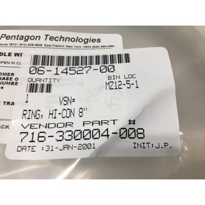 LAM 716-330004-008 Anillo, Foco, Hi-Cond, ESC, 8" - Equipo y piezas de semiconductores de confianza de la marca global Legacy - Product Image 1