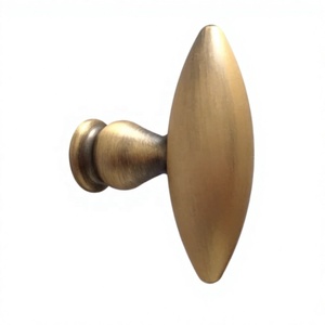 Classic Brass Oval Shape Cabinet <b>Knobs</b> Kitichen Hardware Advantage High Quality Traditional Design Antique Finished Home Office - Product Image 1