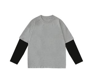 Trendy Wear 100% Cotton Double Sleeves T-<b>shirt</b> For <b>Men</b> Loose Fit Printing <b>Silk</b> Screen Printing Double Sleeves T <b>Shirt</b> For <b>Men</b> - Product Image 2