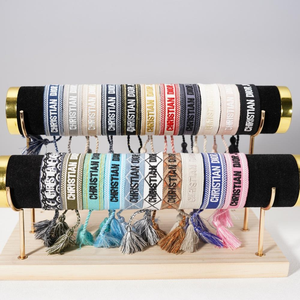 Brazalete de Alta Calidad Colorido, Hecho a Mano, Tejido, Bordado, con Borlas, Estilo Bohemio, Ajustable, con Correa para Llevar - Product Image 4