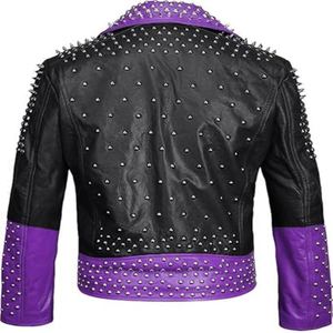 Chaqueta de Motociclista de Cuero para Mujer, Manga Corta, OEM, Cuero Genuino, Tejido de Pana Acolchado, Transpirable, para Invierno - Product Image 6