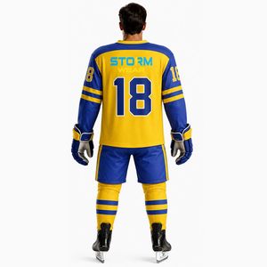 Maillot de hockey sur glace personnalisé pour équipe, sublimation premium, haute qualité, design personnalisé, grandes tailles, tenue de match pour hommes, uniforme de hockey sur glace - Product Image 3