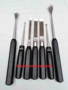 BISONS - Juego de 7 Instrumentos Quirúrgicos Ortopédicos de Acero Inoxidable para Cirugía Ósea (Cuchara y Cincel) - Product Image 2