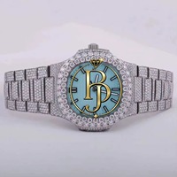 Reloj de Lujo para Hombre con Diamantes Incrustados, Cuarzo Analógico, Cristal, Acero Inoxidable, Personalizado, Resistente al Agua 10