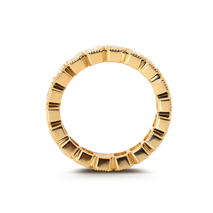 แหวนเพชรทรง Asscher ขนาด 2.5 มม. สุดหรู ดีไซน์ทันสมัย ได้รับการรับรองจาก IGI ตัวเรือนทองคำ ประดับเพชรแบบ Eternity รอบวง ดีไซน์หรูหราด้วยขอบแบบ Milgrain เหมาะสำหรับเป็นแหวนแต่งงาน - Product Image 6