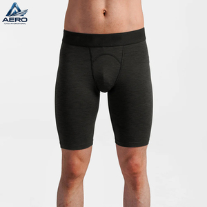 Customized Made Durable Lightweight High-Waist Stretch Cycling Black Solid Color Comfortable Knit Fabric <b>Men</b> <b>Compression</b> <b>Shorts</b> - Product Image 1