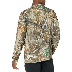 T-shirt en toile florale unisexe personnalisé, 100% polyester, anti-UV, POWER DRY, col rond, manches longues, chasse, plein air - Product Image 2
