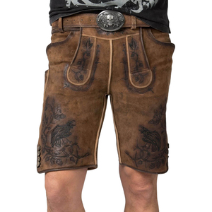 กางเกงหนัง Lederhosen บริการ OEM ราคาสมเหตุสมผล กางเกงขาสั้นสไตล์บาวาเรียนล่าสุด ออกแบบเองได้ สตรีทแวร์บาวาเรียน - Product Image 1