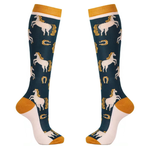 Custom Wholesale Fashion Printing Long Horse Equestrian <b>Boots</b> Riding <b>Socks</b> Sport <b>Socks</b> for Any Season with OEM ODM service - Product Image 1