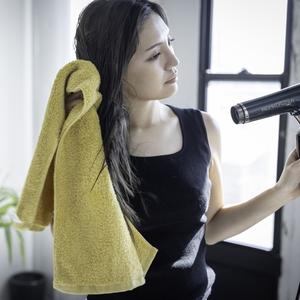 Toalla Senpatsu para el cuidado del cabello, tamaño mediano-largo, 330 * 900 mm, hecha en Japón, 100% algodón, toallas para secar el cabello, 4 colores, tejido esponjoso. - Product Image 5