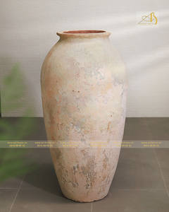 Atlantis Mexixo vieux blanc AN004H128OW céramique ronde Pot de fleur ensemble extérieur paysage jardin décor accessoires pour usage domestique - Product Image 3