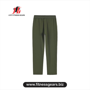 Pantalon décontracté en molleton pour femme, taille mi-haute, coupe ample, couleur unie, pour l'automne, pantalon de sport pour femme - Product Image 2