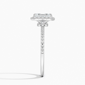 BOJ <b>Ring</b> 0100 <b>Emerald</b> Cut 925 <b>Silver</b> Halo Stone Prong Setting Solitaire Diamond <b>Ring</b> 2ct D Color VVS1 Moissanite GRA Certified - Product Image 3