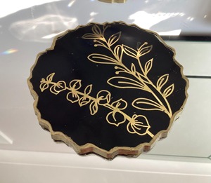 Resin Coaster <b>Round</b> in for Gifting Size Wooden Customized Mother of Pearl Coaster Set Custom Resin Coasters Personalized - Product Image 3