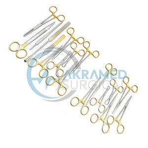 Kit de 19 Piezas de Instrumentos Quirúrgicos Dentales Caninos con Mango Dorado, Certificado ISO, para Esterilización General Veterinaria - Product Image 5