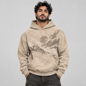 Sudadera con Capucha para Hombre, Estilo Moderno, Lavado Ácido, Apariencia Única, Cómoda y de Corte Relajado para Ropa Urbana - Product Image 4
