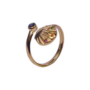 Anillos Clásicos de Plata de Ley 925 con Baño de Oro y Gemas de Zafiro Azul y Turmalina para Mujer, Ideales para Bodas - Product Image 1