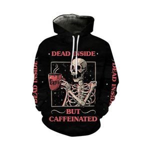 Sudadera con Capucha de Otoño con Estampado Digital Hip Hop para Hombre, Corte Holgado con Diseño Gráfico Único de Ojos y Cuerpo Humano - Product Image 3