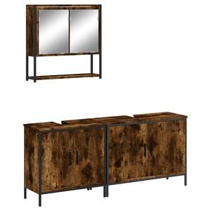 ชุดเฟอร์นิเจอร์ห้องน้ำไม้โอ๊ครมควัน ตู้ห้องน้ำดีไซน์หรูสำหรับห้องน้ำสมัยใหม่ของคุณ - Product Image 2