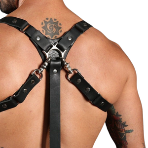 Harnais de jambe en cuir pour homme, blanc, sangle réglable, cuir de qualité supérieure, tenue de club - Product Image 6