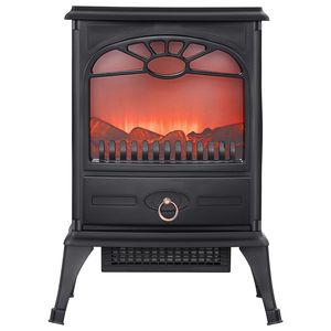 Cheminée électrique autoportante de 22,8 pouces, poêle chauffant 1500W 5120BTU, portable avec protection contre la surchauffe, design en verre réaliste - Product Image 1