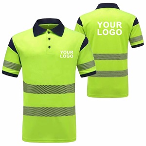 Custom Reflective High Visibility Polyester Safety T-Shirt Short Sleeve Workwear Crew Neck Anti-Bacterial Breathable CE - Product Image 5