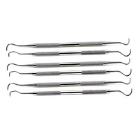 Set Alat Skaler Kuret Premium Power Grip Kelas I Manual dari Baja Tahan Karat, Instrumen Bedah Gigi Ringan Bersertifikasi CE