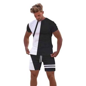 2025 nouveau costume de sport d'été décontracté pour hommes personnalisé ensemble chemise et short 2 pièces respirant - Product Image 3