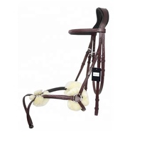 Ensembles de bridons en cuir pour chevaux, fabrication indienne, commande en gros, quincaillerie en acier inoxydable, tailles personnalisées, votre propre marque pour les produits équestres