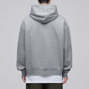 Vente en gros de sweats à capuche zippés pour hommes, couleur unie, coupe épaules tombantes, effet délavé à l'acide, personnalisables avec votre logo de marque - Product Image 4