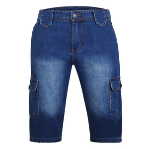 Premium Quality <b>Men</b> Streetwear 2026 Custom Washed Distressed Camo Patchwork Zipper Fly Denim <b>Jean</b> Shorts OEM Serviced - Product Image 4
