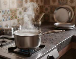 Elegante Cacerola de Acero Inoxidable Triple de 22 cm, Calidad Alimentaria 304, Olla Resistente con Cuerpo Grueso para las Necesidades Diarias de la Cocina - Product Image 2