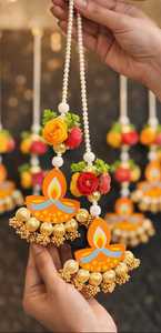 Lot de vente en gros directe usine de Torans et Latkans artisanaux pour portes d'entrée, avec motifs de lampes à huile, guirlandes de perles et boules métalliques côtelées - Product Image 5