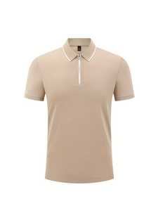 Polo de alta calidad 100% algodón con media cremallera para hombre, logotipo personalizado, diseño liso, ropa deportiva informal, ropa de equipo, polo para hombre - Product Image 6