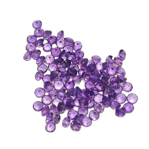 พลอยอเมทิสต์สีม่วงธรรมชาติอัญมณีหลวม3มม. กลมเจียระไนแบบงดงาม - Product Image 5