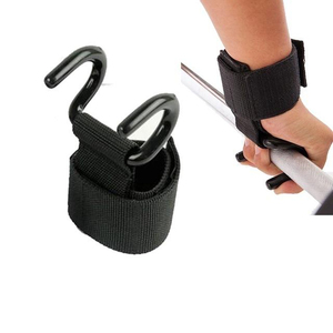 Crochets de musculation en gros pour l'entraînement en salle, sangles de poignet rembourrées, support de préhension réglable, pour soulevé de terre, fitness, logo personnalisé, OEM, équipement de gym - Product Image 3