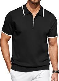 Everyday Comfort Anti Wrinkle <b>Mens</b> Polo <b>Shirt</b> Designed With Short Sleeves Easy Care Fabric And Modern Zipped <b>Collar</b> - Product Image 4