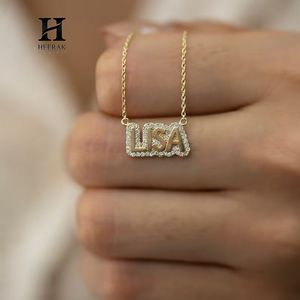 Custom Fine Jewelry Supplier - Personalized Diamond Nameplate Necklace, 14k/18k <b>Solid</b> <b>Gold</b> Customizable <b>Pendant</b> for Wholesale - Product Image 1