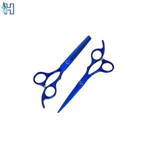 Ciseaux de coiffure professionnels en acier inoxydable, ciseaux à effiler en plastique, nouveau design, poignée portable pour barbier - Product Image 1
