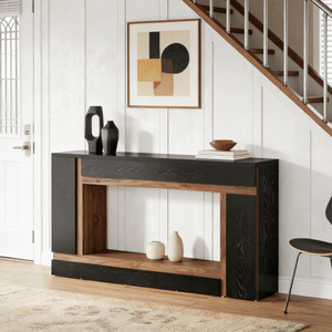 Consolle Lunga Moderna di Lusso in Legno Massello per Ingresso, Appartamento, Hotel - Arredamento Contemporaneo per Soggiorno, Versatile per Uso Domestico - Product Image 4