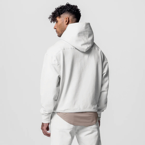 Conjunto de Sudadera Unisex de Color Sólido con Cierre de Cremallera, Manga Larga, Estilo Casual, Holgado, con Bolsillos Laterales, Ligero, de Algodón, Ropa Deportiva Urbana - Product Image 4