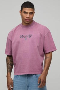 mens oversized boxy fit t shirt drop shoulder loose fit heavy cotton streetwear <b>tshirt</b> private label supplier - Product Image 4